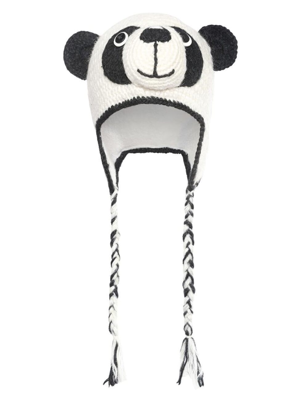 9467 Woolen Fleece Lined Knitted Winter Animal Ear Flap Beanie Hat